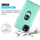 RUBBERIZED ANTI SLIPPERY CASE WITH METAL ROTATABLE RINGSTAND for IPHONE 11 PRO