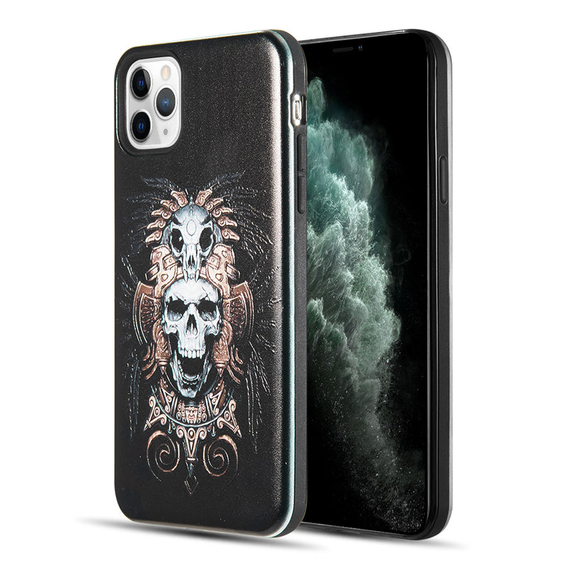 THE ART POP SERIES 3D EMBOSSED PRINTING HYBRID CASE FOR IPHONE 11 PRO MAX - SKULL