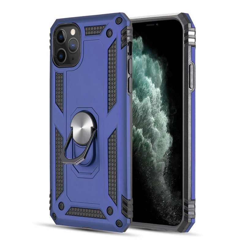 RUBBERIZED CASE SHOCK ABSORPTION & ROTATABLE RING STAND FOR IPHONE 11 PRO
