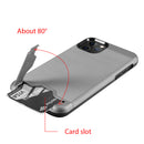 for IPHONE 11 PRO LUXMO KARDCASE 2in1 WALLET CASE W/ SILK BACK PLATE KICKSTAND