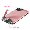 for IPHONE 11 PRO LUXMO KARDCASE 2in1 WALLET CASE W/ SILK BACK PLATE KICKSTAND
