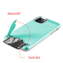 for IPHONE 11 PRO LUXMO KARDCASE 2in1 WALLET CASE W/ SILK BACK PLATE KICKSTAND