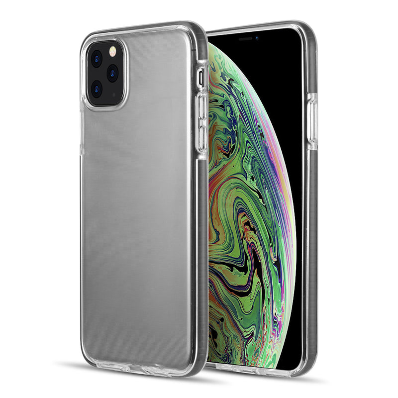 THE INVISIBLE BUMPER ULTRA THIN HYBRID CASE WITH WHITE INNER FLEX PROTECTIVE FRAME FOR IPHONE 11 PRO - BLACK
