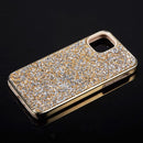 IPHONE 12 MINI DIAMOND PLATINUM BUMPER CASE ELECTROPLATED FRAME BLACK
