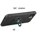 RUBBERIZED CASE W/ SHOCK ABSORPTION & RING STAND FOR IPHONE IPHONE 12 /12 PRO(6.1")BLACK