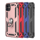 RUBBERIZED CASE W/ SHOCK ABSORPTION & RING STAND FOR IPHONE IPHONE 12 /12 PRO(6.1")BLACK
