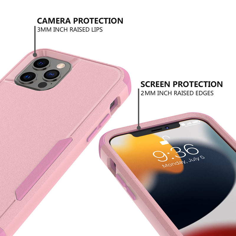 TWO TONE PC + TPU HYBRID PROTECTIVE CASE SHOCKPROOF CORNERS FOR IPHONE 13 PRO