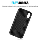 IPHONE XR CARD TO GO HYBRID CASE WITH BLACK TPU AND SILK BACK PLATE