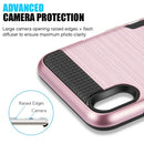 IPHONE XR CARD TO GO HYBRID CASE WITH BLACK TPU AND SILK BACK PLATE