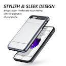 FOR IPHONE 7 CARD TO GO SLIDER HYBRID TPU + PC BACK PLATE GREY