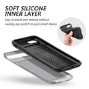 FOR IPHONE 7 CARD TO GO SLIDER HYBRID TPU + PC BACK PLATE GREY