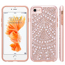 IPHONE 7 DIAMOND PEARL PLATINUM COLLECTION HYBRID BUMPER CASE - PINK