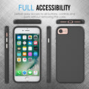 FOR IPHONE 7 EZPRESS ANTI-SLIP HYBRID CASE - BLACK