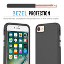 FOR IPHONE 7 EZPRESS ANTI-SLIP HYBRID CASE - BLACK