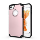 FOR IPHONE 7 INVISIBLE RING HYBRID PC + TPU COVER CASE - ROSE GOLD