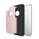 FOR IPHONE 7 INVISIBLE RING HYBRID PC + TPU COVER CASE - ROSE GOLD