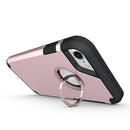 FOR IPHONE 7 INVISIBLE RING HYBRID PC + TPU COVER CASE - ROSE GOLD