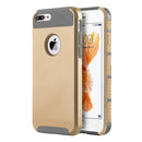 FOR IPHONE 7 PLUS GLOSSIMER UV COATING HYBRID CASE - GOLD