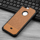 FOR IPHONE 7 PLUS CANVAS DUAL TONE HYBRID TPU PC CASE - BROWN
