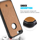 FOR IPHONE 7 PLUS CANVAS DUAL TONE HYBRID TPU PC CASE - BROWN