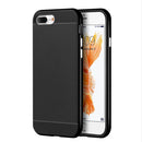 FOR IPHONE 7 PLUS CARBON GRADE HYBRID CASE WITH BLACK FRAME