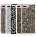 IPHONE 7  DIAMOND PLATINUM COLLECTION HYBRID BUMPER CASE - BLUE & GOLD