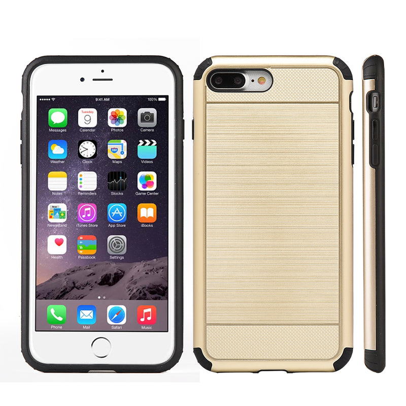 IPHONE 8 PLUS/ 7 PLUS SILKEE ARMOR ANTI SHOCK PC + TPU DUAL HYBRID CASE - GOLD