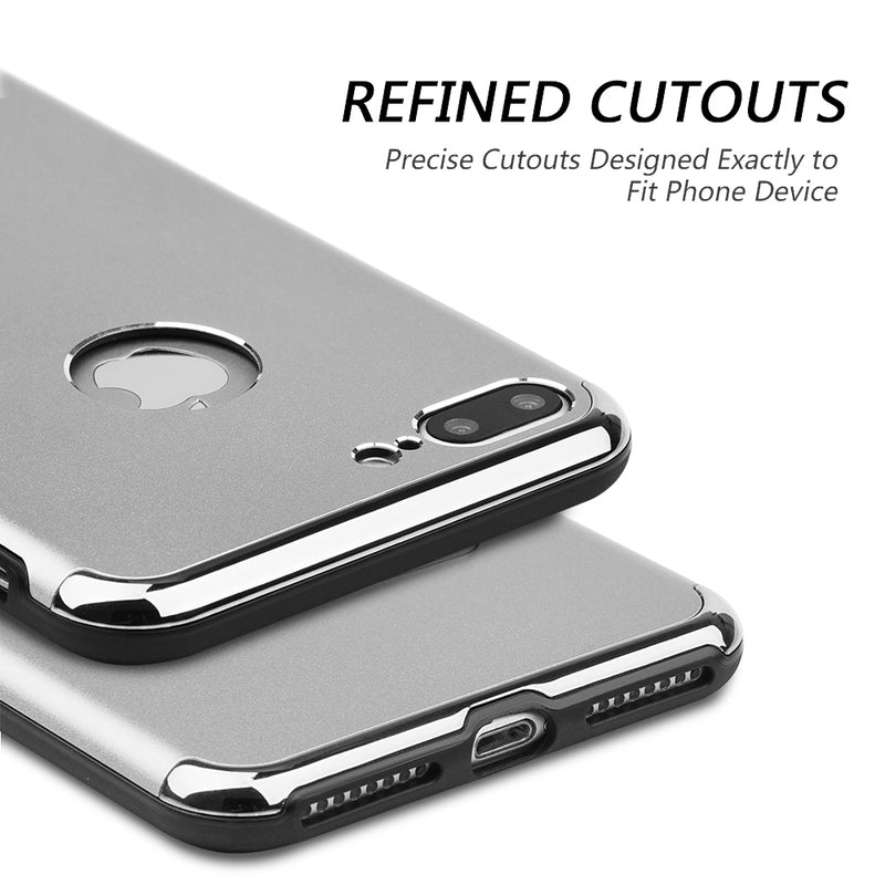 IPHONE 7 PLUS SKYFALL ALUMINUM TPU HYBRID CASE WITH MAGNETIC KICKSTAND SILVER
