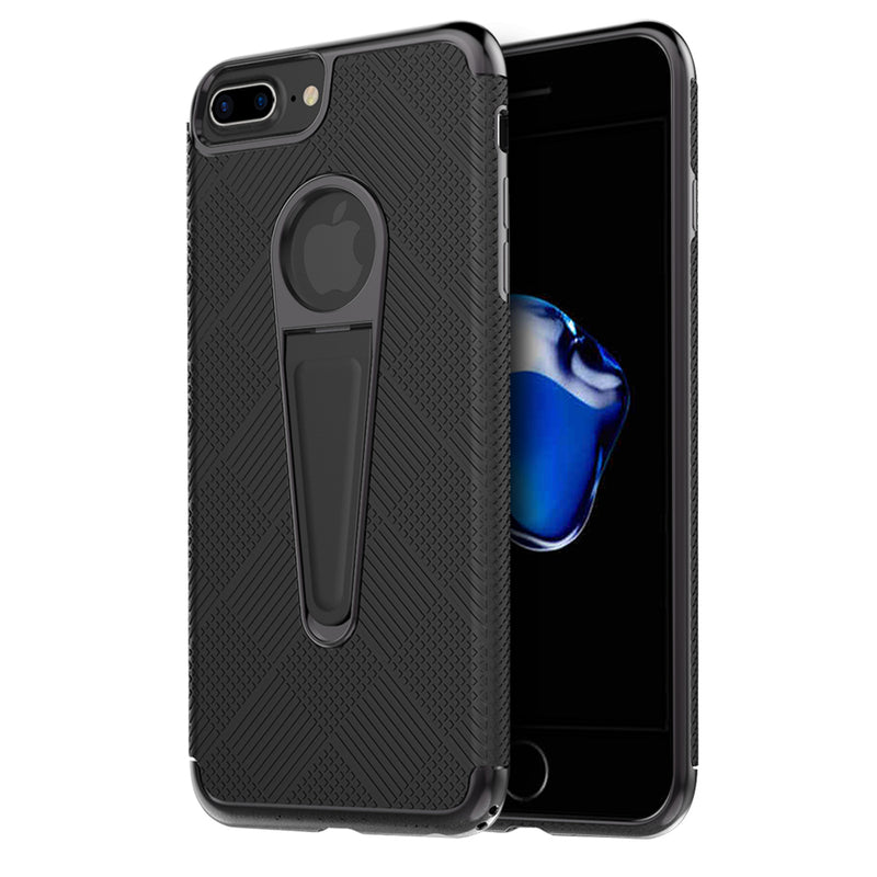 IPHONE 7 PLUS THE TORCH HYBRID CASE ELECTROPLATED BLACK PC BACK PLATE