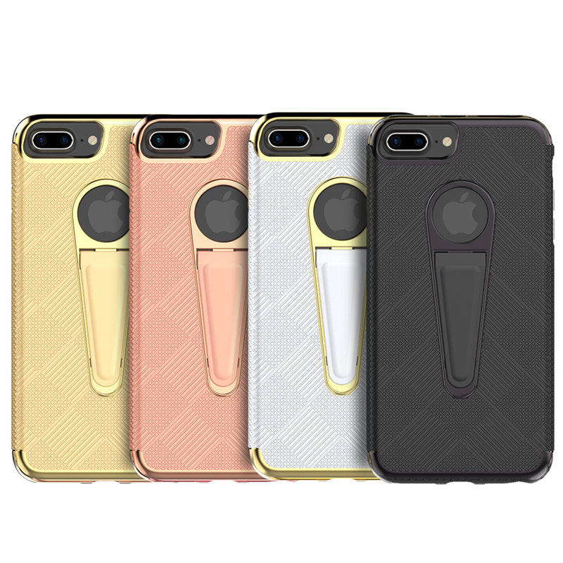 IPHONE 7 PLUS THE TORCH HYBRID CASE ELECTROPLATED BLACK PC BACK PLATE