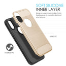 FOR IPHONE XS / X CARBON TECH SILK HYBRID PC +  COVER CASE