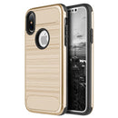 FOR IPHONE XS / X CARBON TECH SILK HYBRID PC +  COVER CASE