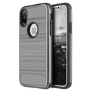 FOR IPHONE XS / X CARBON TECH SILK HYBRID PC +  COVER CASE