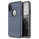 FOR IPHONE XS / X CARBON TECH SILK HYBRID PC +  COVER CASE