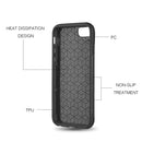 IPHONE 7 / 8 CARD TO GO II HYBRID CASE PC + TPU WITH CARD SLOT - BLACK