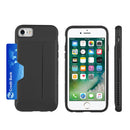 IPHONE 7 / 8 CARD TO GO II HYBRID CASE PC + TPU WITH CARD SLOT - BLACK