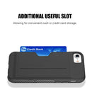 IPHONE 7 / 8 CARD TO GO II HYBRID CASE PC + TPU WITH CARD SLOT - BLACK