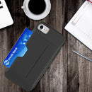 IPHONE 7 / 8 CARD TO GO II HYBRID CASE PC + TPU WITH CARD SLOT - BLACK