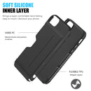 IPHONE 7 / 8 CARD TO GO II HYBRID CASE PC + TPU WITH CARD SLOT - BLACK