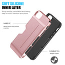IPHONE 7 / 8 CARD TO GO II HYBRID CASE PC + TPU WITH CARD SLOT - BLACK