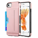 IPHONE 7 / 8 CARD TO GO II HYBRID CASE PC + TPU WITH CARD SLOT - BLACK