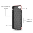 IPHONE 7 / 8 CARD TO GO II HYBRID CASE PC + TPU WITH CARD SLOT - BLACK