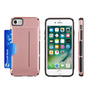 IPHONE 7 / 8 CARD TO GO II HYBRID CASE PC + TPU WITH CARD SLOT - BLACK