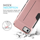 IPHONE 7 / 8 CARD TO GO II HYBRID CASE PC + TPU WITH CARD SLOT - BLACK