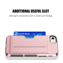 IPHONE 7 / 8 CARD TO GO II HYBRID CASE PC + TPU WITH CARD SLOT - BLACK