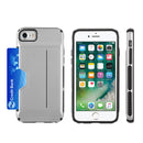 IPHONE 7 / 8 CARD TO GO II HYBRID CASE PC + TPU WITH CARD SLOT - BLACK