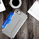 IPHONE 7 / 8 CARD TO GO II HYBRID CASE PC + TPU WITH CARD SLOT - BLACK