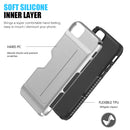 IPHONE 7 / 8 CARD TO GO II HYBRID CASE PC + TPU WITH CARD SLOT - BLACK