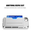 IPHONE 7 / 8 CARD TO GO II HYBRID CASE PC + TPU WITH CARD SLOT - BLACK