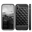 IPHONE XS/X DIAMOND WAVE COLOR PC FRAME HYBRID PROTECTION CASE